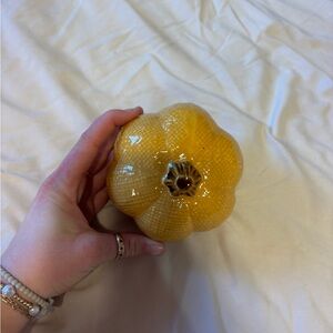 Brand new! Yellow Ceramic Pumpkin Decor